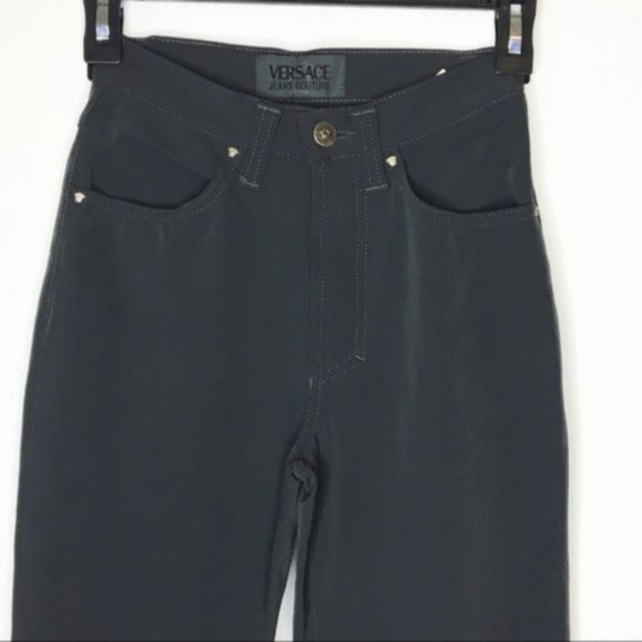 Versace Jeans Couture Sz 24 Straight Leg Pants 175 - Picture 2 of 8